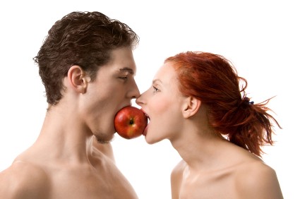Healthy eaters in love.