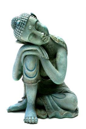 Afternoon naps benefit the lung system. Relaxed buddha