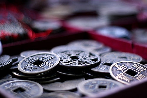 In the Tang dynasty, throwing of Chinese coins was used to interpret the I-Ching. Old Chinese Coins
