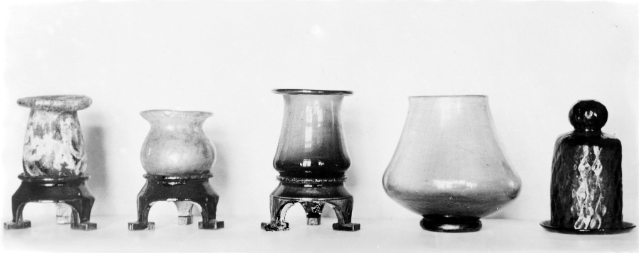 German fire cups. Cupping can be done with or without acupuncture. A photo of different types of cups used for fire cupping.