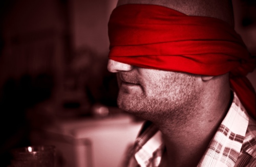 Acupuncture requires both intuition and scientific thought. blindfolded